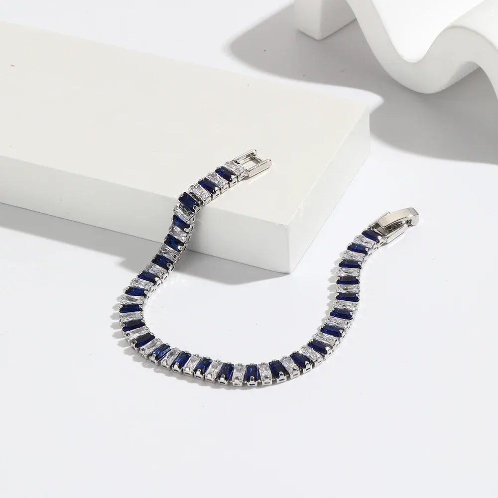 18K Gold Plated Geometric Zircon Bracelet