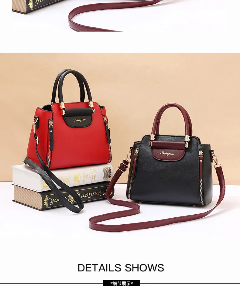 Women's Bags 2025 New Fashion Color Hit Handbag European and American Shoulder Crossbody Simple Elegant Office Wallet