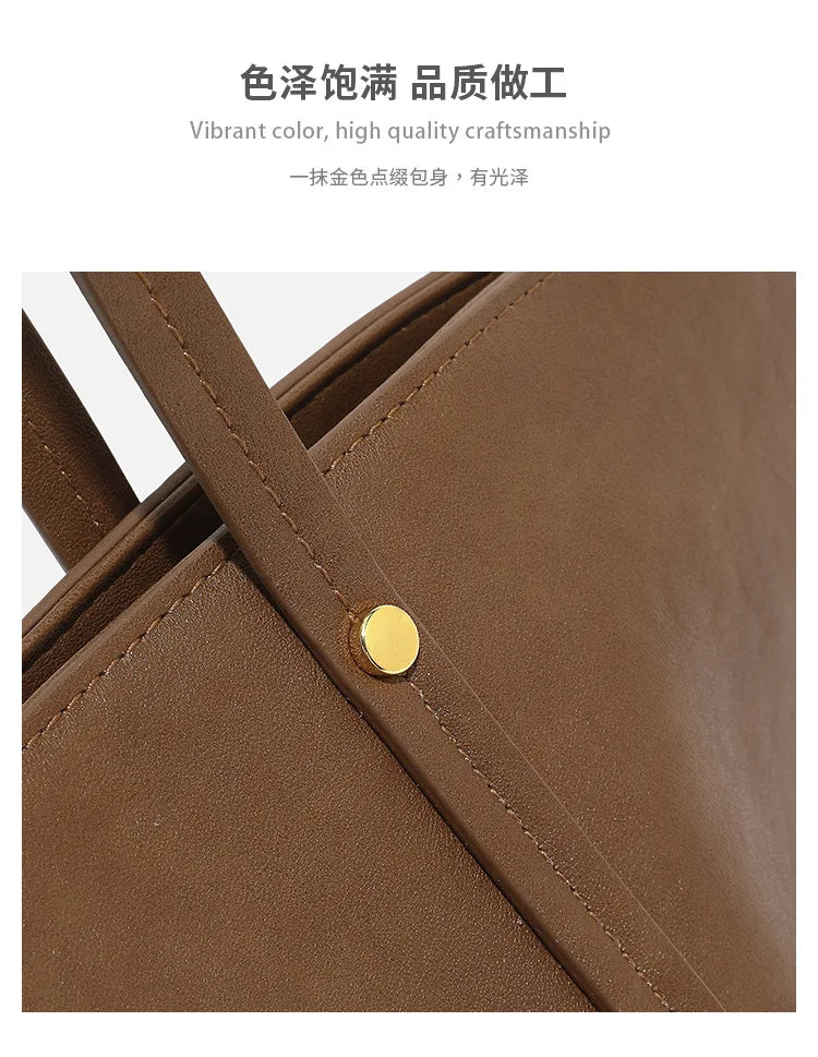 【2025 New】Women's Large Tote Bag Spacious Shoulder Purse, Minimalist Handheld Crossbody, Durable Commuter Work Bag, Lightweight