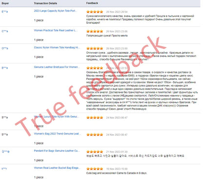 Women's Crossbody Bag Female Luxury Handbag Nylon With Genuine Leather Shoulder Bag Large Capacity Tote For Work