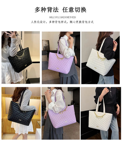 Women's Classic Leather Luxury Shoulder Handbag Elegant Designer Crossbody Tote Bag For Everyday Fashion