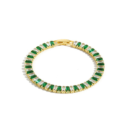18K Gold Plated Geometric Zircon Bracelet