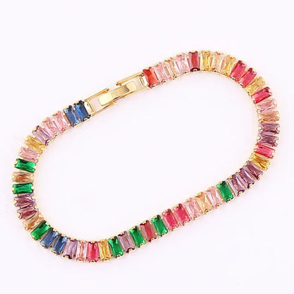 18K Gold Plated Geometric Zircon Bracelet