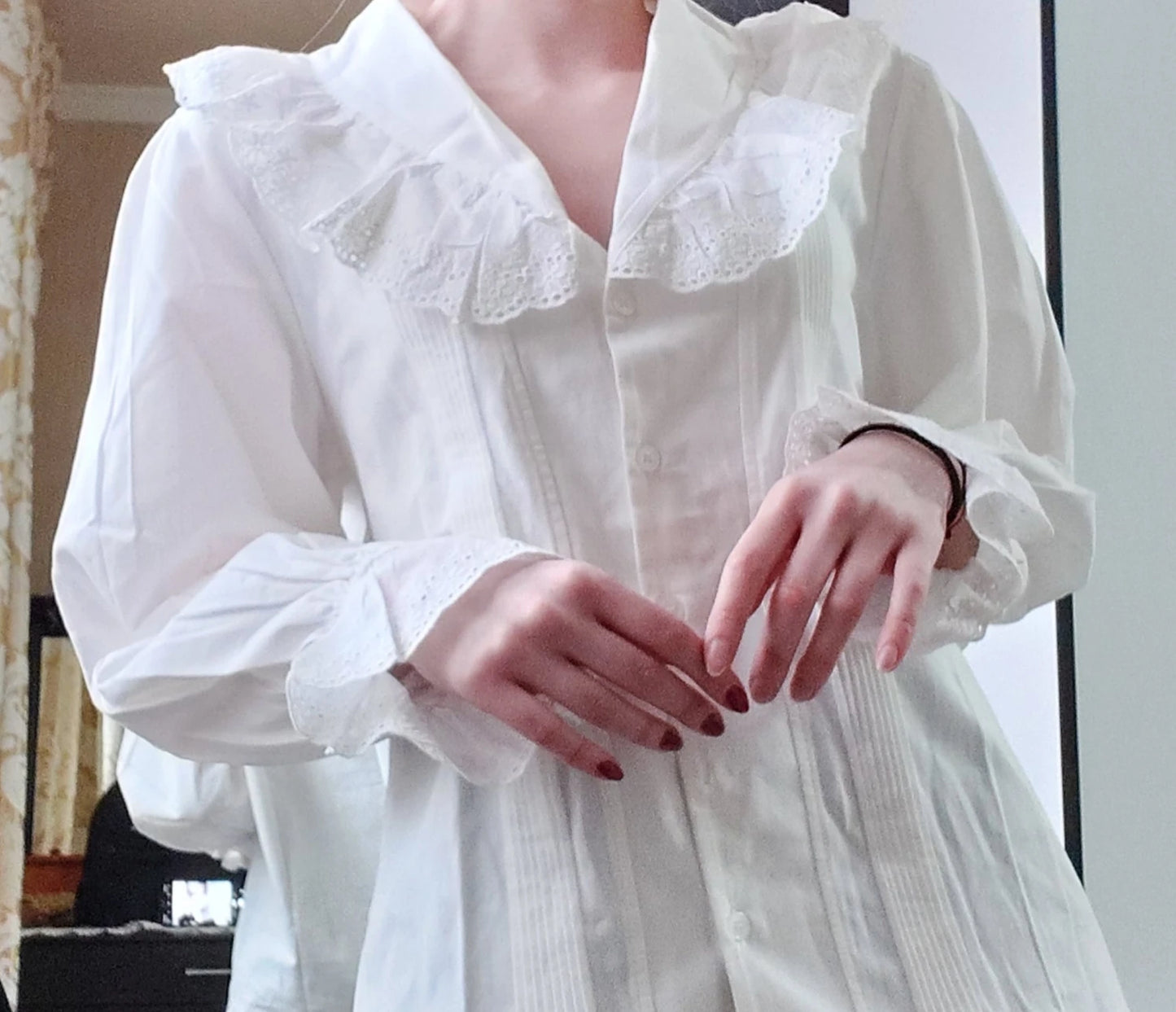 Women Blouse Female Shirt Summer Womens Blouses Spring Maxi Blusas Casual Elegant Vintage Long Sleeve Cotton Oversize Loose