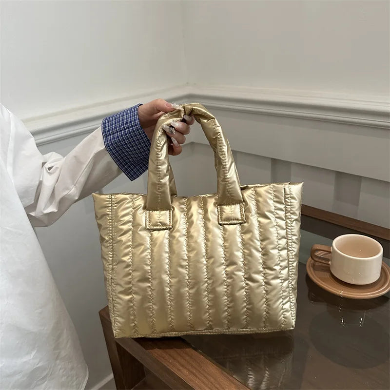 2025 Fashionable and simple women's handbag, large-capacity soft single-shoulder bag, solid color casual and elegant handbag