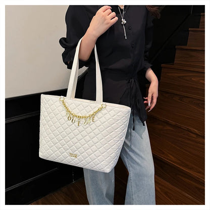 Women's Classic Leather Luxury Shoulder Handbag Elegant Designer Crossbody Tote Bag For Everyday Fashion