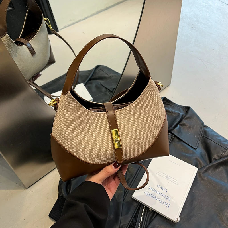 Women's Luxury Leather Fashion Classic Tote Bag Elegant Designer Shoulder Crossbody Handbag For Daily Sophisticated Looks