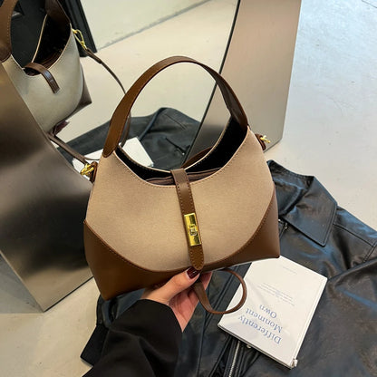 Women's Luxury Leather Fashion Classic Tote Bag Elegant Designer Shoulder Crossbody Handbag For Daily Sophisticated Looks