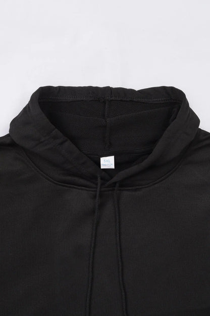 Men's and Women's Plus Size Print Top, Loose Casual, Soft, Comfortable and Breathable, Outdoor Sports Loose Pullover Hoodie