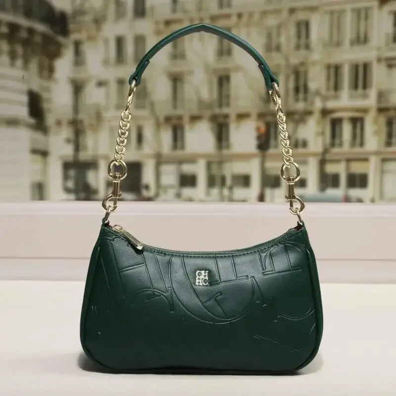 CH Women's Handbag Fashion Partition Durable Luxury Brand Fashion Large Capacity Bent Moon Bag Simple Shoulder Crossbody Bag