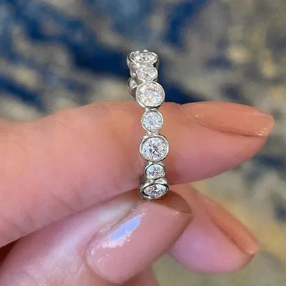 Round Cubic Zirconia Ring for Women