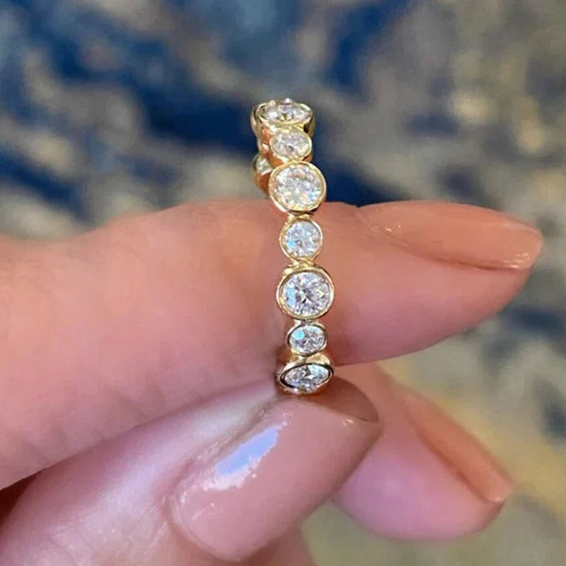 Round Cubic Zirconia Ring for Women