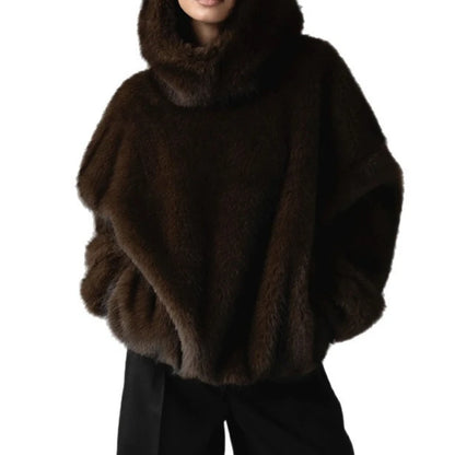 Women's Clothing 2025 Winter New High-end Imitation Mink Fleece Sweater Lazy Wind Knitted Sweater