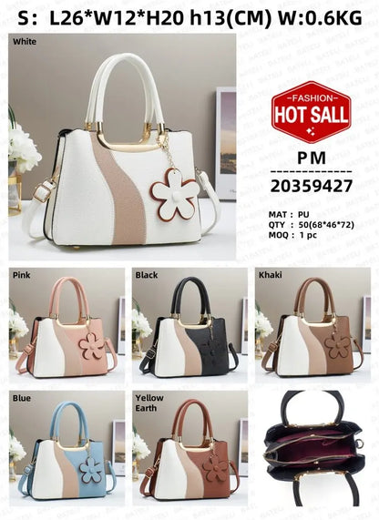 Elegant Crossbody Handbag Leather Women's Bag High-End Luxury Famous Designer Refined Trim Vintage Commuter Bag