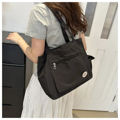 Women's New Canvas Tote Bag - Large-Capacity Versatile Shoulder Handheld for College Classes & Commute