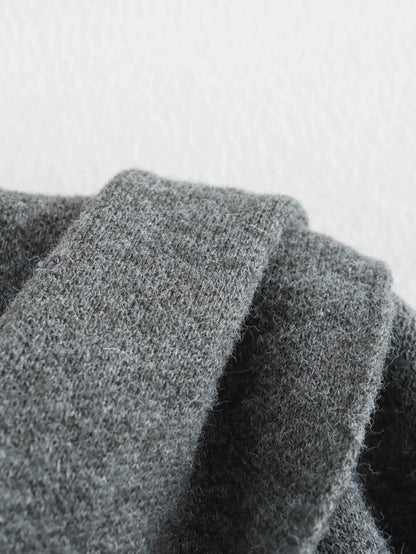 Women's Fashion Fall and Winter Comfortable Casual Commuter Coat Knitted Loose Warm Coat Asymmetric Elegant Split Jacket