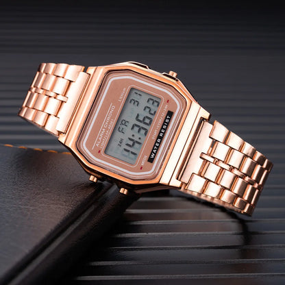 Gold Silver Stainless Steel Business Watch