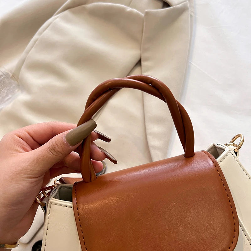 High Quality Soft Leather Handbag Women Luxury Purses Female Bag Designer Patchwork Ladies Shoulder Crossbody Bag Sac A Main New