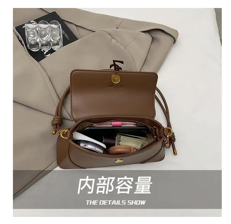 Elegant Crossbody Bag For Women Leather Handbag With Shoulder Strap Classic Design Famous Brand Ladies Accessory