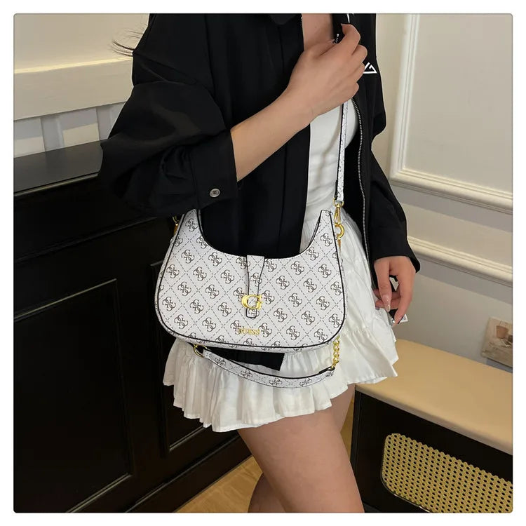 Elegant Leather Handbags For Women Shoulder Bag By Famous Desinger Luxury Brand Popular Classic Elegant Ladies