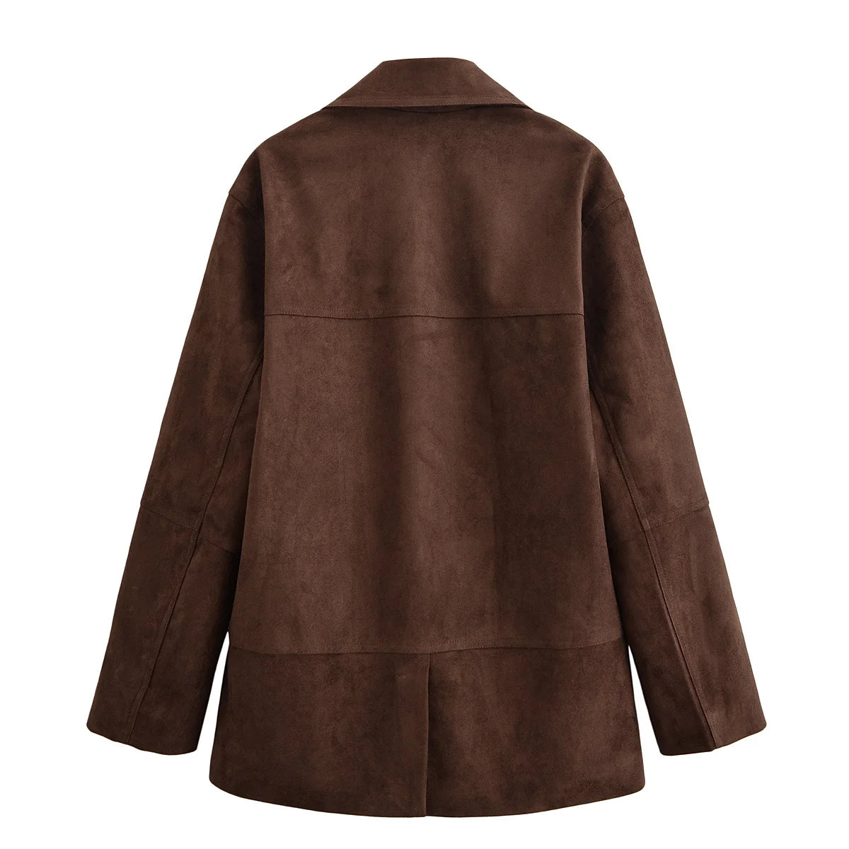 HH Woman's Fashion Coats Solid Turn-Down Collar Long Sleeves Pockets Single Breasted Female Autumn Streetweer Style Jackets