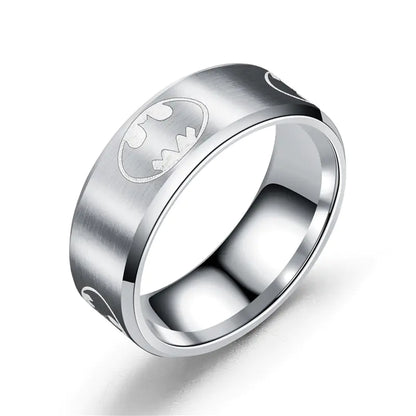 Tricolor Batman Stainless Steel Ring Jewelry