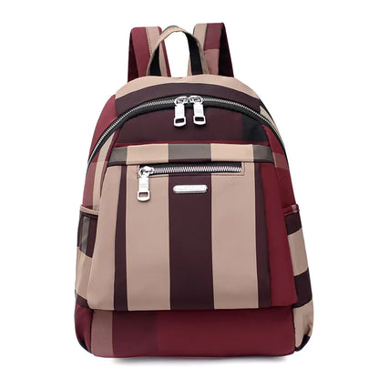 Fashion Patchwork Oxford Cloth Backpack for Women & Men
