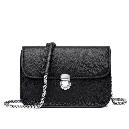 Fashionable Small Square Bag in Genuine Leather