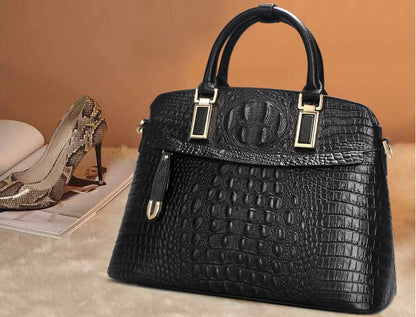 Stylish Genuine Leather Women's Crocodile Shell Bag