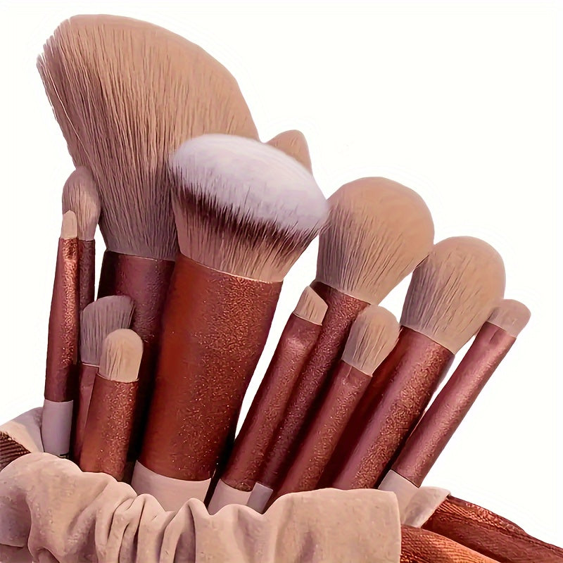 Free Shipping On Orders Over $30 From This Provider13PCS Professional Makeup Brush Set, Soft Polyester Bristles For Flawless Beauty, Hypoallergenic Nylon Bristles, All Skin Types