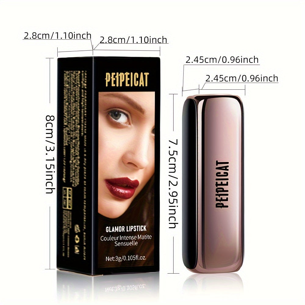 Moisturizing Shiny Beauty Lipstick, Dewy Glitter Finish Lip Gloss Makeup, Ideal Gift For Women, PPC3303 For Music Festival