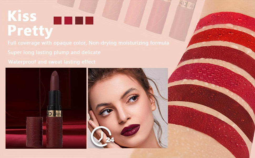 6-color Waterproof Non-stick Lipstick Hot Deal Beauty Matte Lipstick Set
