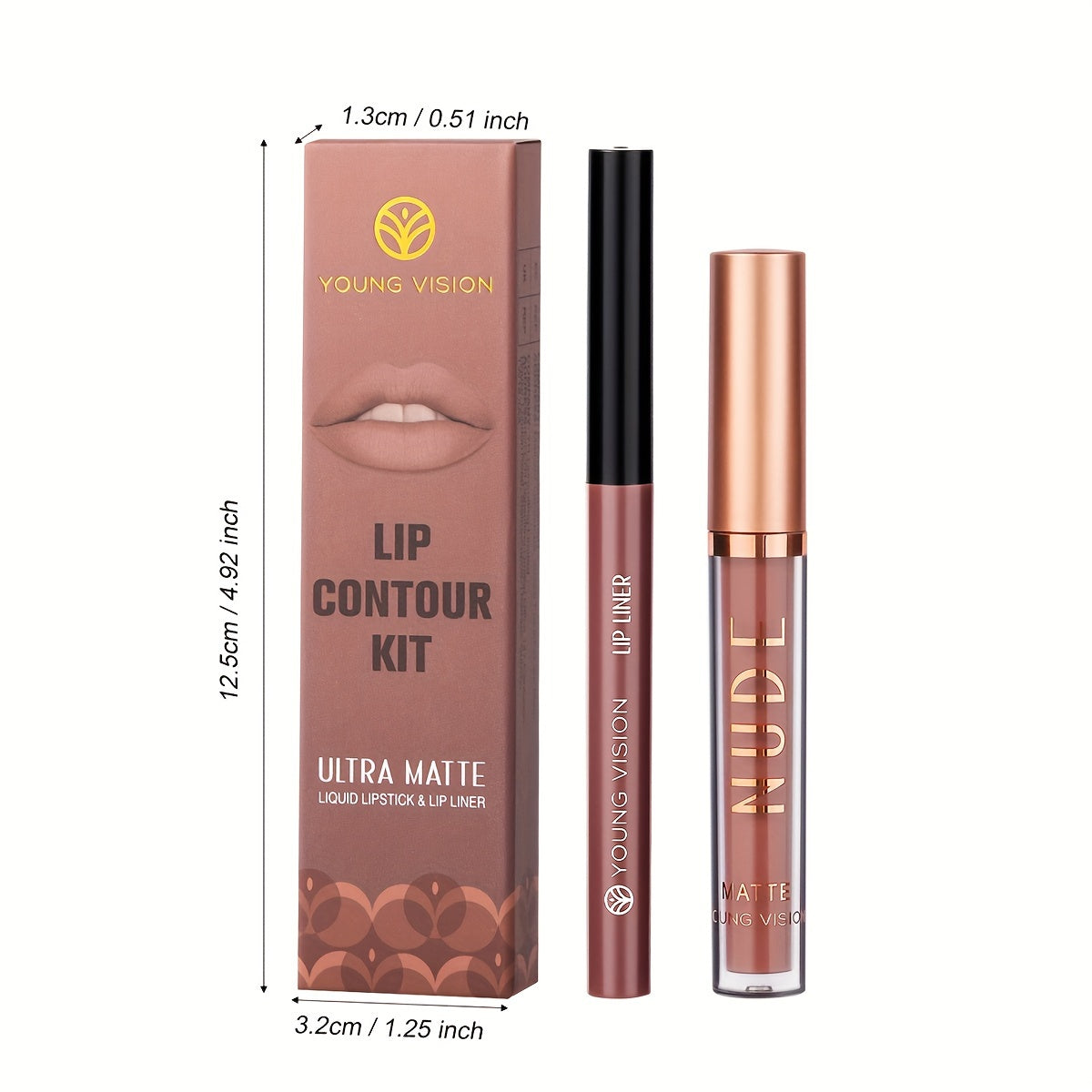 6 PCS Matte Liquid Lipstick With 6 PCS Lip Liner Set, Long-Lasting Non-Stick Cup, Waterproof High-Pigment Velvet Finish, Lightweight Nude Lip Gloss Kit, Perfect For Fuller Lips And All-Day Wear, Beauty Gift For Girls And Wome