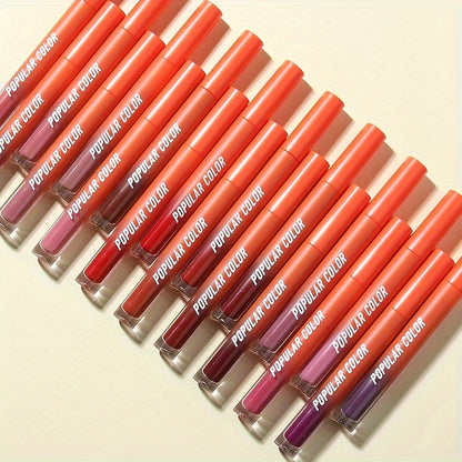 Beauty Matte Lip Gloss Glitter 19 Colors Long Lasting Moisturizing Liquid Makeup Rouge Lip Glaze Cosmetic, Liquid Lipstick, Lip Makeup For Music Festival