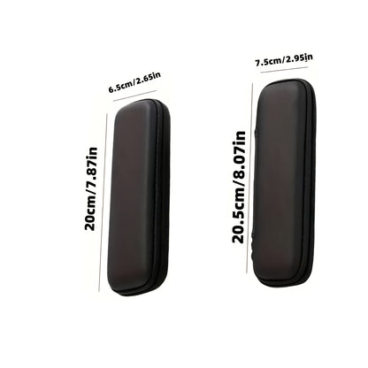 Large Capacity Travel Makeup Brush Organizer Bag - Waterproof PU, Dust-Proof Storage for Eye Shadow & Beauty Tools, Black, Easy to Clean, Portable Design with Multiple Compartments