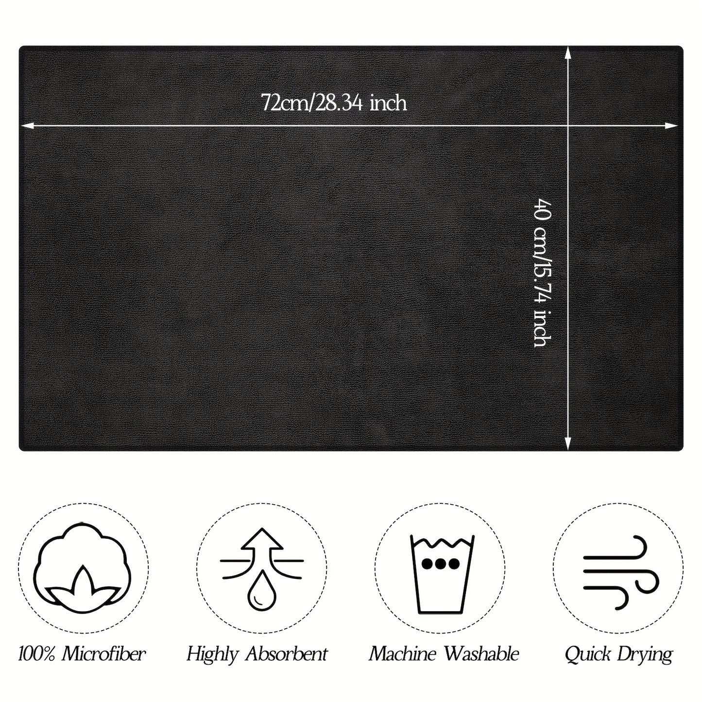 Patelai 36-Pack Microfiber Salon Towels - Absorbent, Bleach Resistant, Ideal for Gym, Spa, Shaving, Shampooing, Hair Drying - 16x28 Inches, Black - For Hair Stylists, Salon Owners & Home Use - Perfect Gift for Beauty Lovers