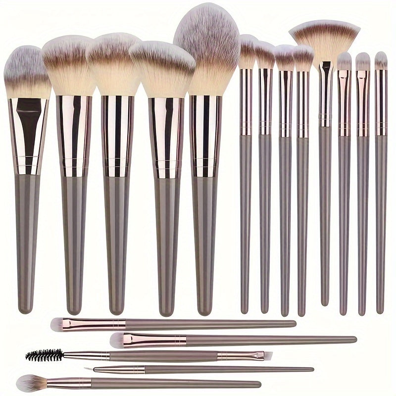 Premium Champagne Golden Makeup Brushes With Travel Portable Case Professional Foundation Blush Eyeshadow Blending Makeup Beauty Tool Christmas Gift Ideal For Women Create Flawless Makeup - Gift Set Mother's Day Gift