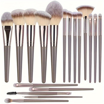 Premium Champagne Golden Makeup Brushes With Travel Portable Case Professional Foundation Blush Eyeshadow Blending Makeup Beauty Tool Christmas Gift Ideal For Women Create Flawless Makeup - Gift Set Mother's Day Gift