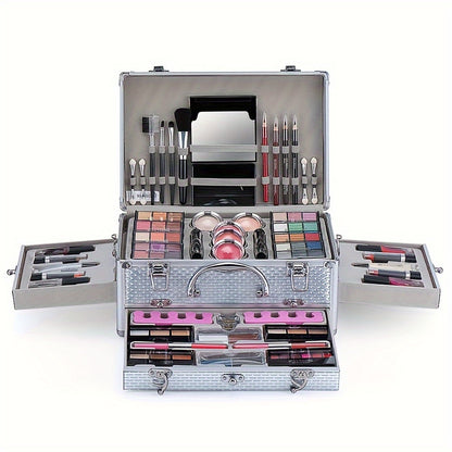 106pcs Professional Makeup Set - The Ultimate All-In-One Beauty Kit with Eyeshadow, Lipstick, Blush, Lip Liner, Makeup Brushes And More - Perfect Gift for Halloween, Music Festivals, Makeup Artists And Beauty Lovers