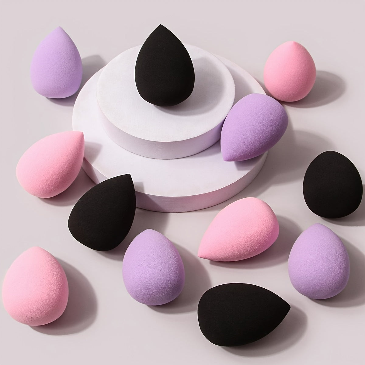 3/10pcs Beauty Sponges, Makeup Blender, Dry & Wet Use, Cosmetic Puffs In Random Colors & Shapes, Flawless Foundation Application