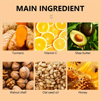 ROZINO Turmeric Lip Scrub - Vitamin C & Honey Infused, Super Moisturizing Pink Lips, Gentle Exfoliation for Soft & Smooth Lips, All Skin Types, Natural Ingredients, Natural Beauty Product | Gentle Exfoliation | Moisturizing I
