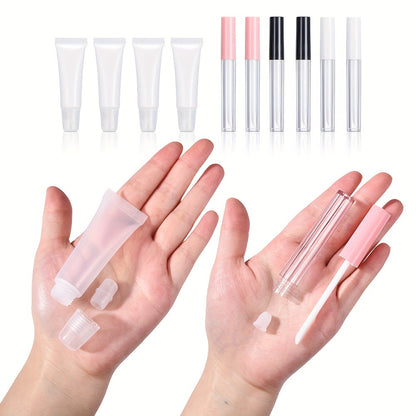 Sparkling DIY Lip Gloss Kit - Create Your Own Long-Lasting, Shimmering Lipstick with Glitter Liquid Makeup Base - Complete Customizable Beauty Set