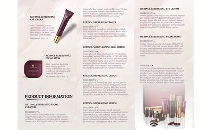 Anti-aging skincare set with 9pcs of retinol to gently care for the skin | A complete skincare routine Korean beauty skincare gift set, including cleanser, toner, lotion, essence, cream, eye cream, suitable for wife, ladies,