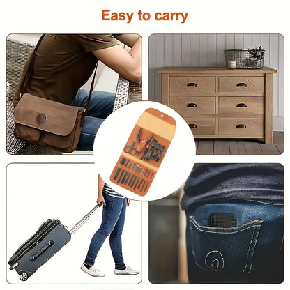 16pcs Stainless Steel Manicure and Pedicure Kit - Professional Nail Care Set with Straight Edge Nail Clippers, Nail File, Ear Pick, Scissors - Unscented, Modern Style, Includes Storage Case for Travel and Beauty Treatments