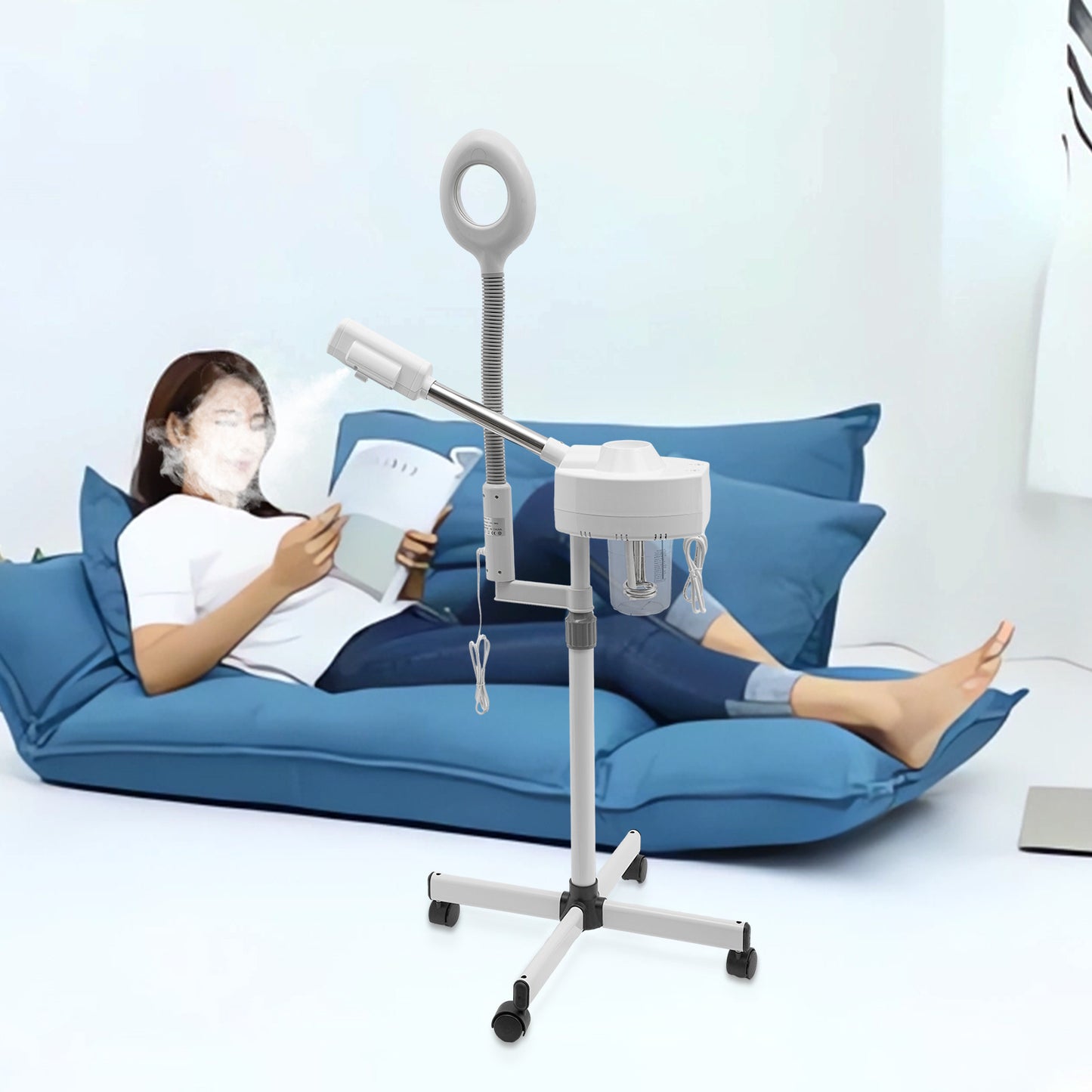 Professional Ionic Facial Steamer with Ozone Function for Deep Cleansing, 10x Penetration & Spa-Like Experience - Beauty Salon Grade Skin Care Equipment