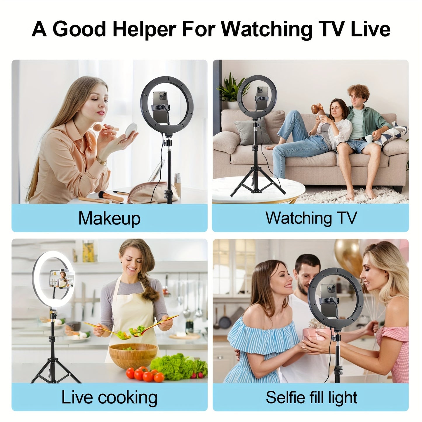 10.0-inch Circular Fill Light Set, Mobile Beauty Light, Live Streaming Light Selfie Circular Fill Light, Adjustable Desktop Tripod, Suitable For Hotel, Video, Photography, Selfie, Vlog, Makeup, Live Streaming Dimming LED Ring