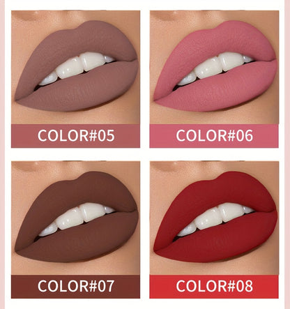 Beauty Matte Lip Gloss Glitter 19 Colors Long Lasting Moisturizing Liquid Makeup Rouge Lip Glaze Cosmetic, Liquid Lipstick, Lip Makeup For Music Festival