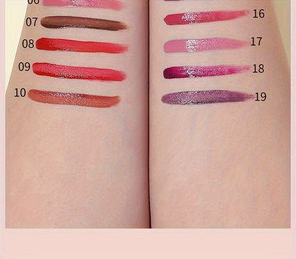 Beauty Matte Lip Gloss Glitter 19 Colors Long Lasting Moisturizing Liquid Makeup Rouge Lip Glaze Cosmetic, Liquid Lipstick, Lip Makeup For Music Festival