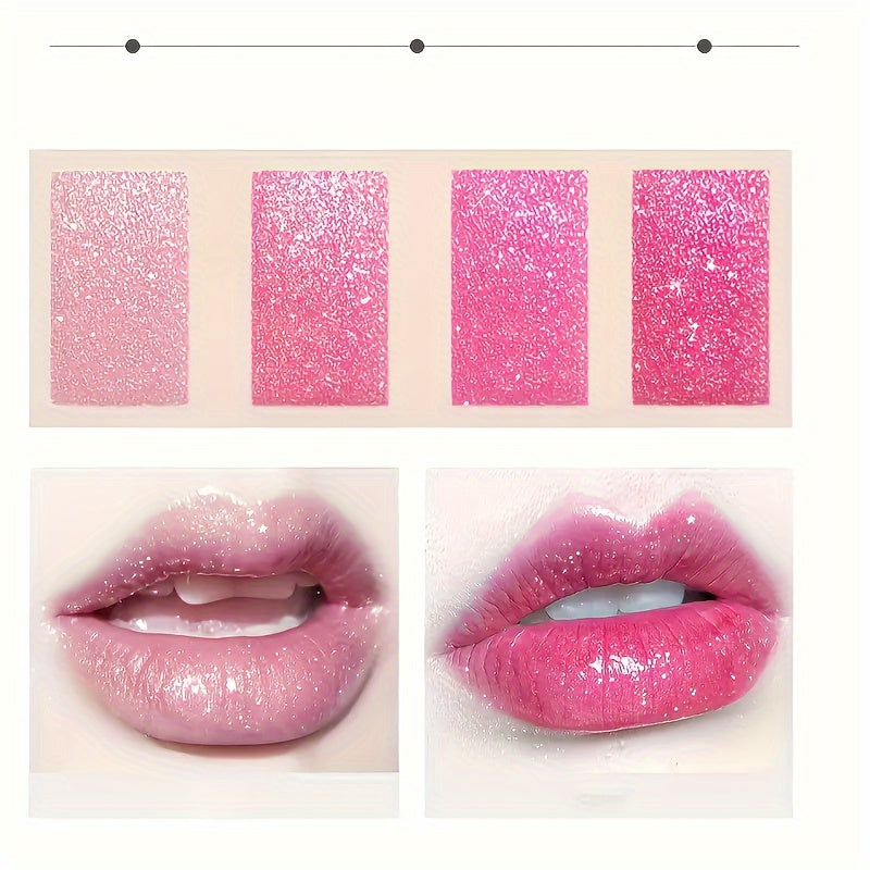 3Pcs Set Glitter Lipstick, Sparkling Lip Balm, Starry Shimmer, Moisturizing Lip Balm, Long-Lasting, Lip Makeup, Beauty Cosmetic For Lustrous & Radiant Lips