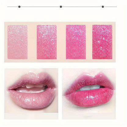 3Pcs Set Glitter Lipstick, Sparkling Lip Balm, Starry Shimmer, Moisturizing Lip Balm, Long-Lasting, Lip Makeup, Beauty Cosmetic For Lustrous & Radiant Lips